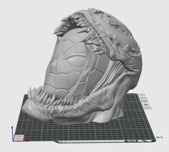 Spiderman Venom Headphone Stand STL File: 3D Printing Digital