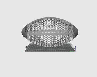 Archivo STL de fútbol americano sin aire: Modelo de impresión 3D (descarga digital)