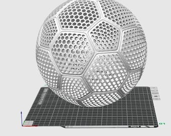 Archivo STL de balón de fútbol sin aire: Descarga digital para impresión 3D