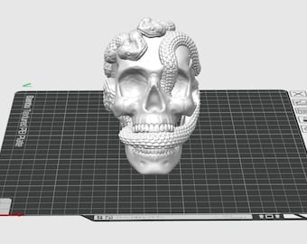 Soporte para auriculares con calavera de serpiente (archivo STL): Descarga digital para impresión 3D