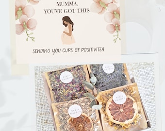 New Mum Positivitea Herbal Tea Self-Care Gift Set | Gift for Her | Pamper Box | Stress Relief Gift Box | Spa Gift Box |