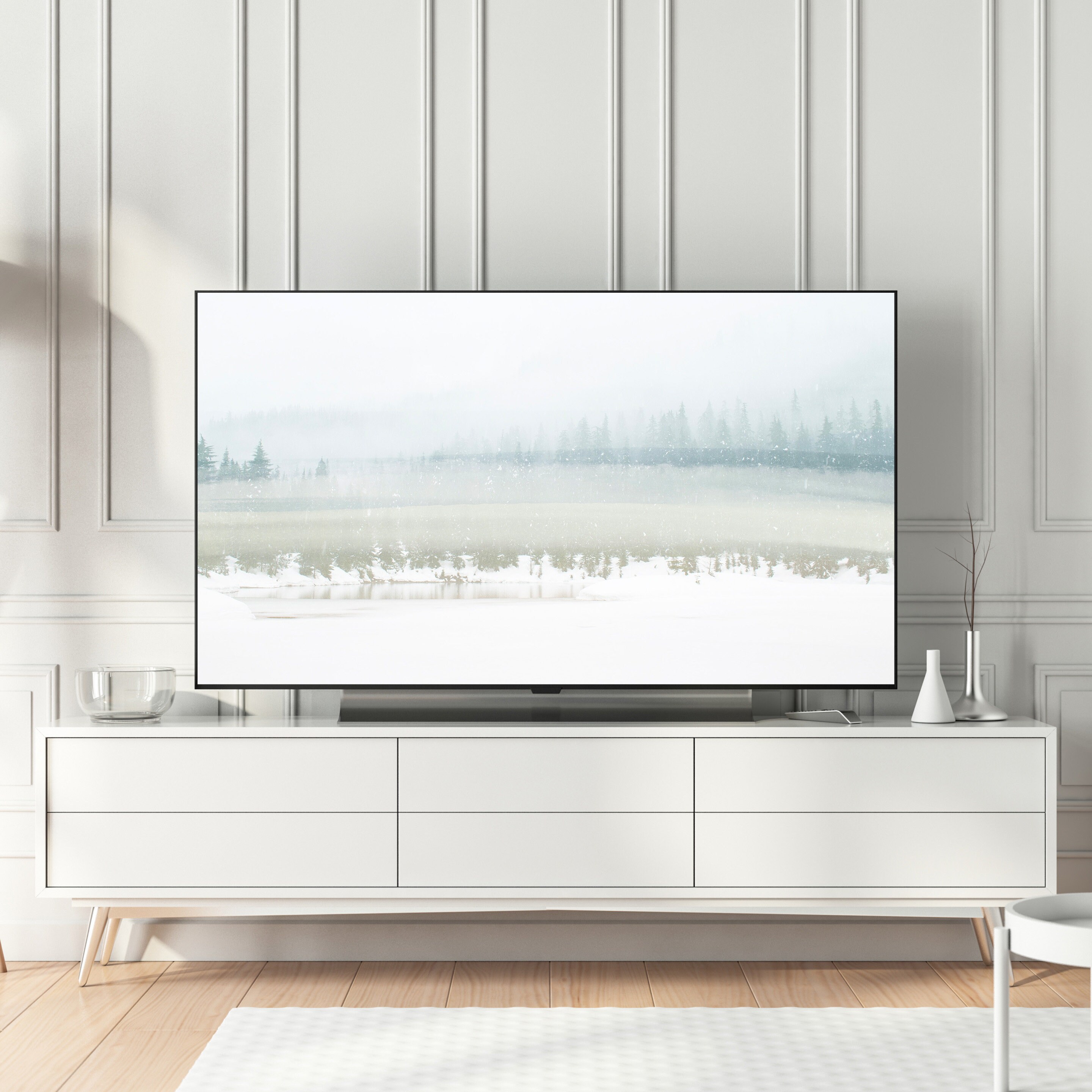 Samsung Frame Tv Art Abstract Winter Landscape Drawing For Etsy Samsung Frame Tv Art Abstract Winter Landscape Drawing For Etsy