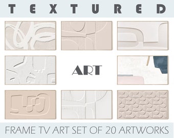 Samsung Frame TV Art | 20 Neutral Textured Abstract Prints
