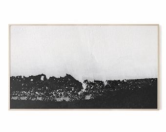 Abstract Black and White Samsung Frame TV Art (Digital Download)