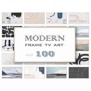 Frame Tv Art Bundle, Modern Art Collection of 100 Art Files, Neutral Abstract Paintings for Samsung Tv or LG Gallery, Digital Artwork Pack