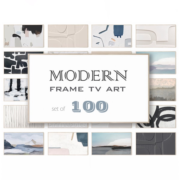 Frame TV Art, Samsung Frame TV Modern art Collection of 100 art files, Neutral Abstract Paintings For Frame TV Instant Download Artwork