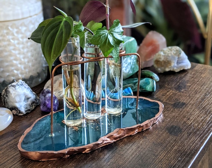 Geode Resin Propagation Station with Copper Wire