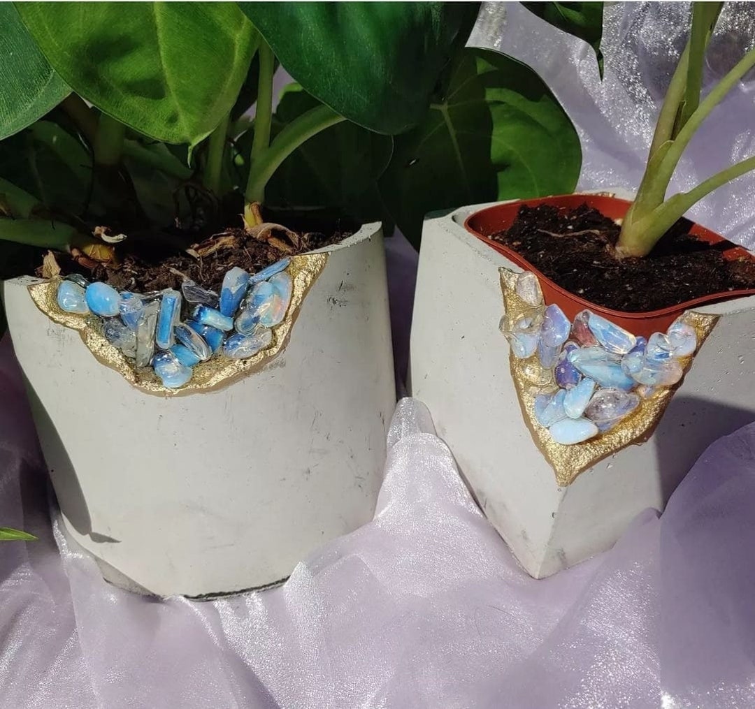 Large Geode Pot Crystal Geode Planter 6 Etsy