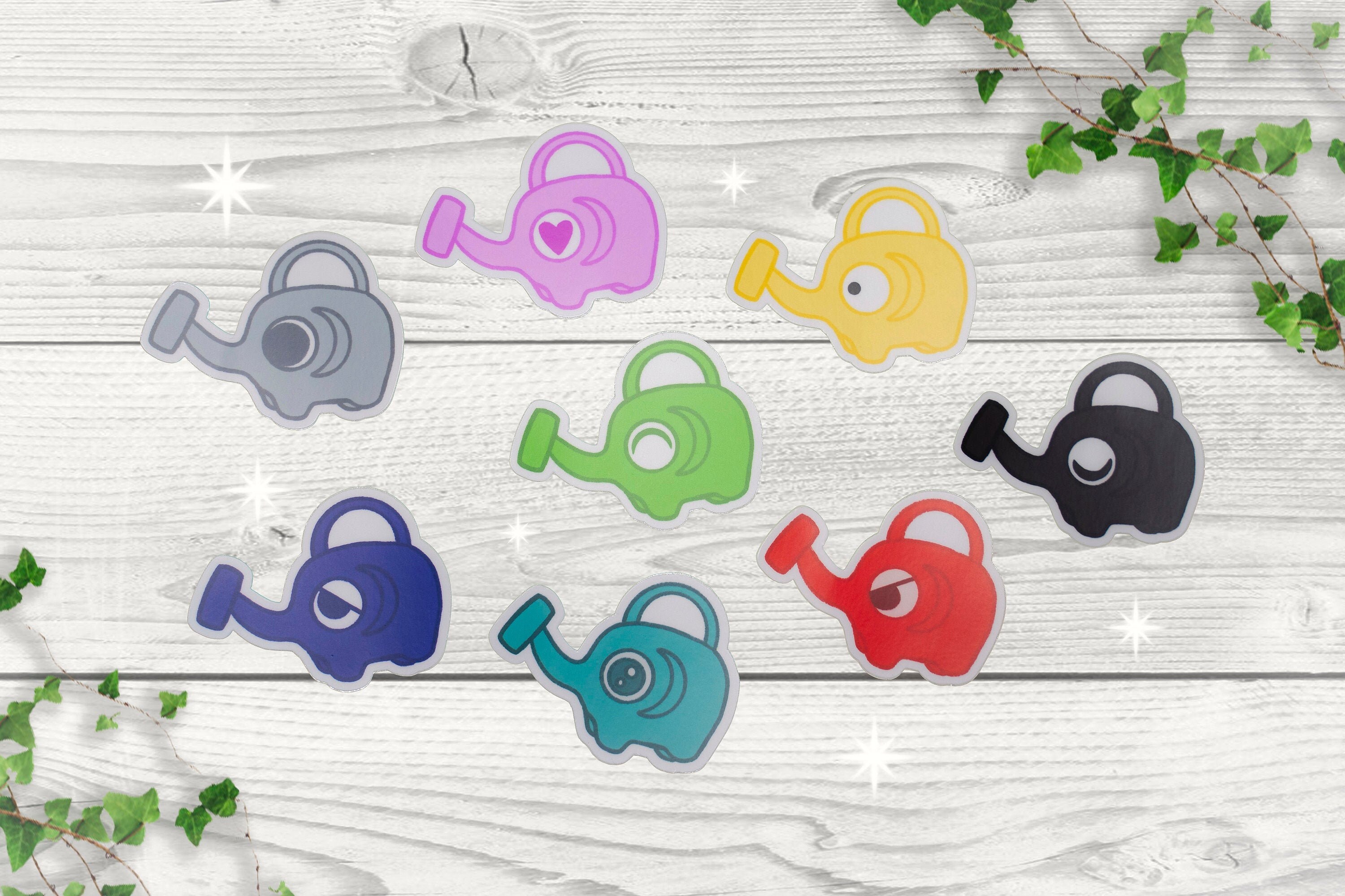 ACNH Elephant Watering Can Sticker Pack Etsy
