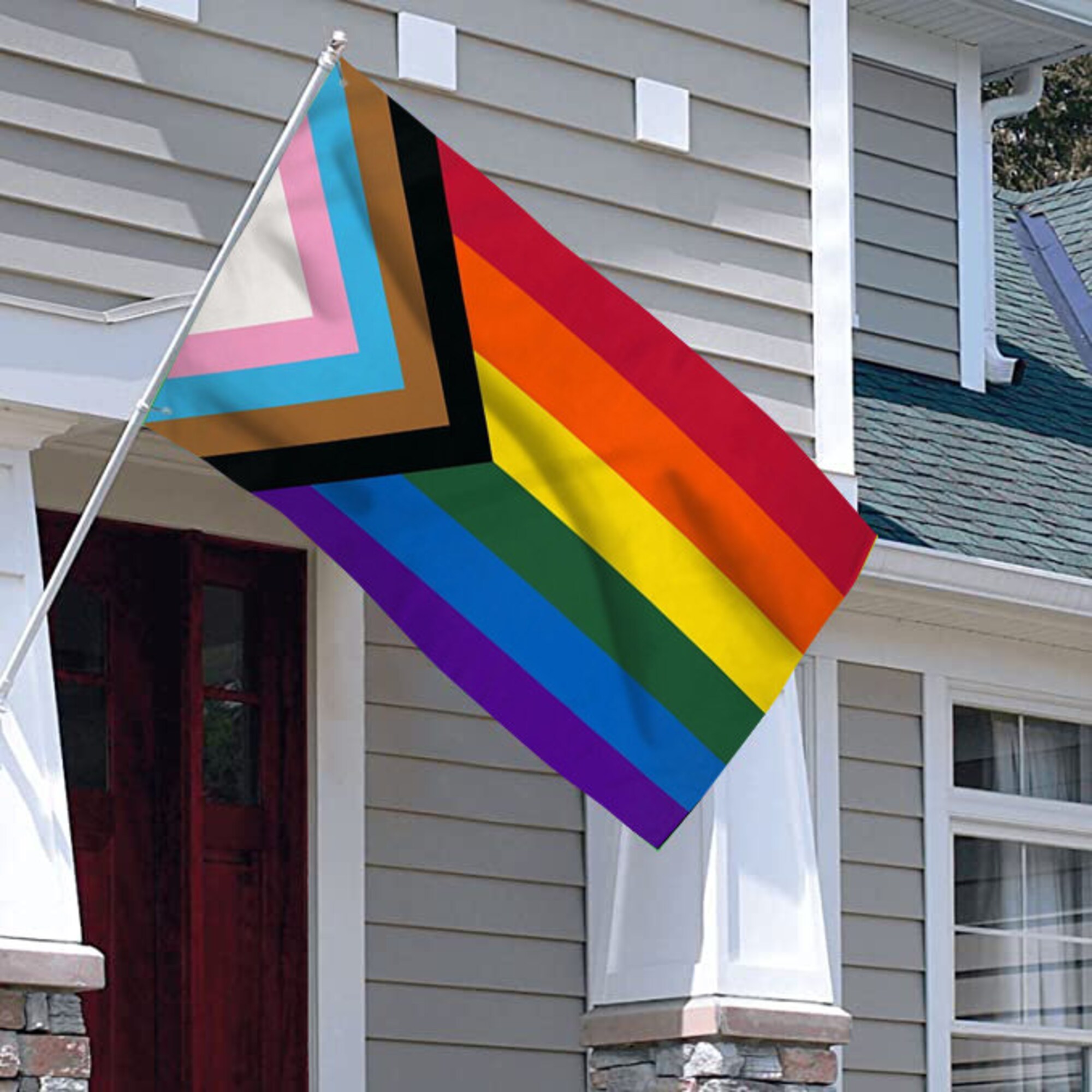 LGBTQ+ Pride House Flags - Rainbow House Flag