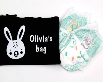 Personalised Nappy Bag | Baby Bag | Baby Nappies & Wipes | Changing Bag Pouch | New Baby Gift