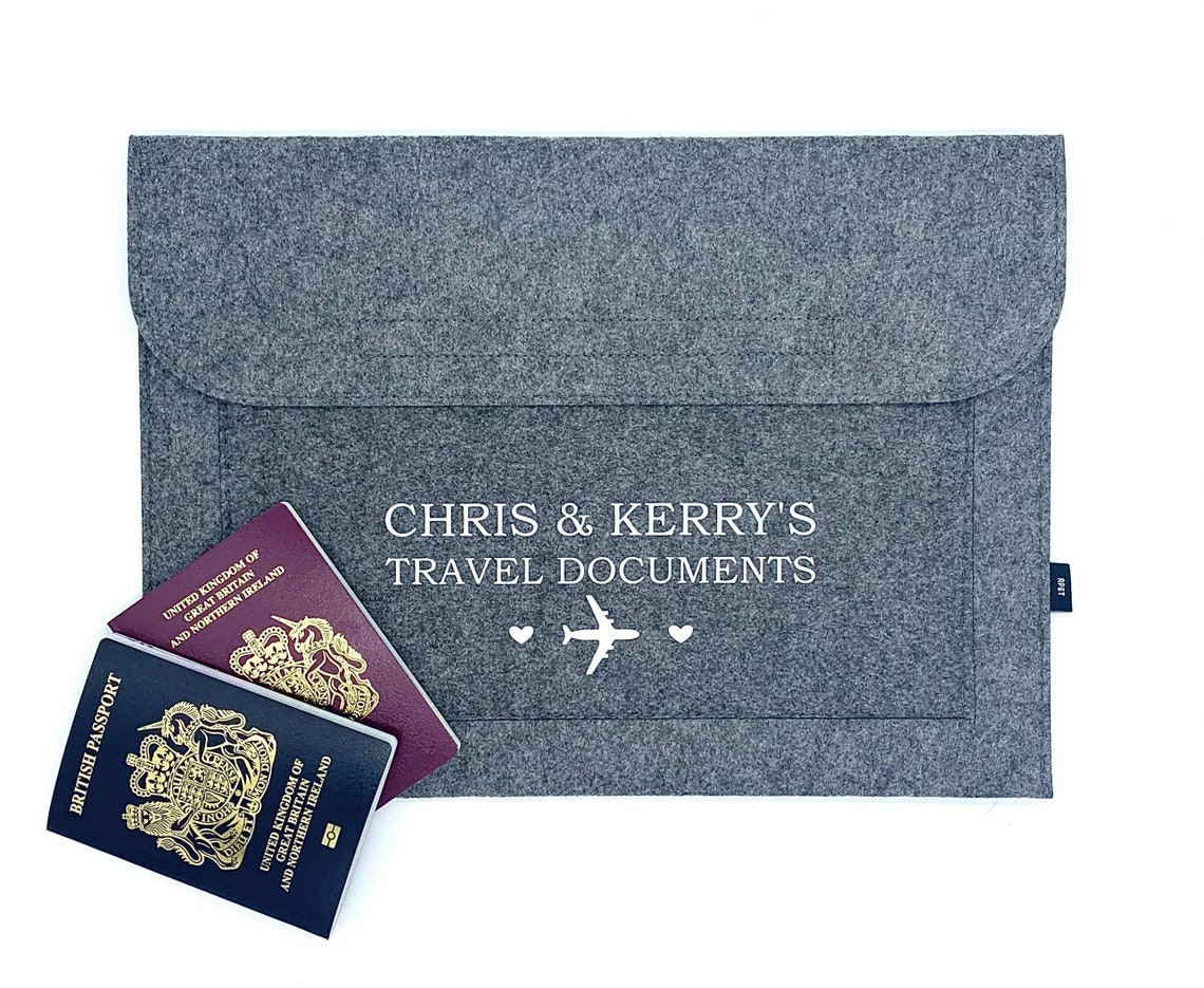 Personalised Travel Folder Travel Document Folder Travel Etsy UK