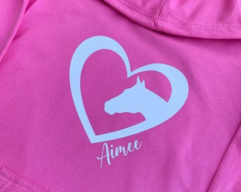 Personalised Horse Hoodie | Youth Hoodie | Equestrian Hoodie | Horse Lover | Gift for her | Horse Jumper