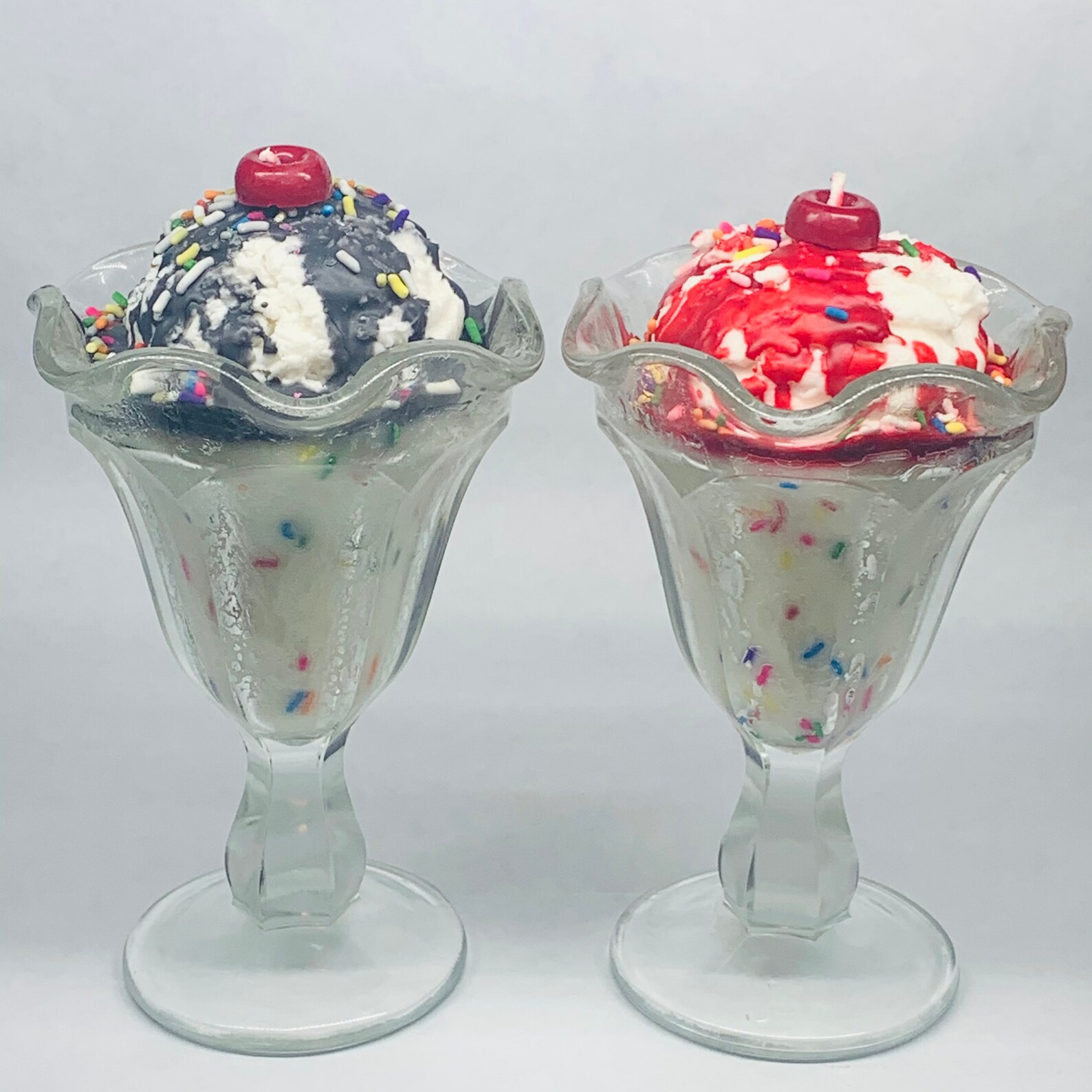 Handpoured scented Ice Cream Sundae Candle Etsy