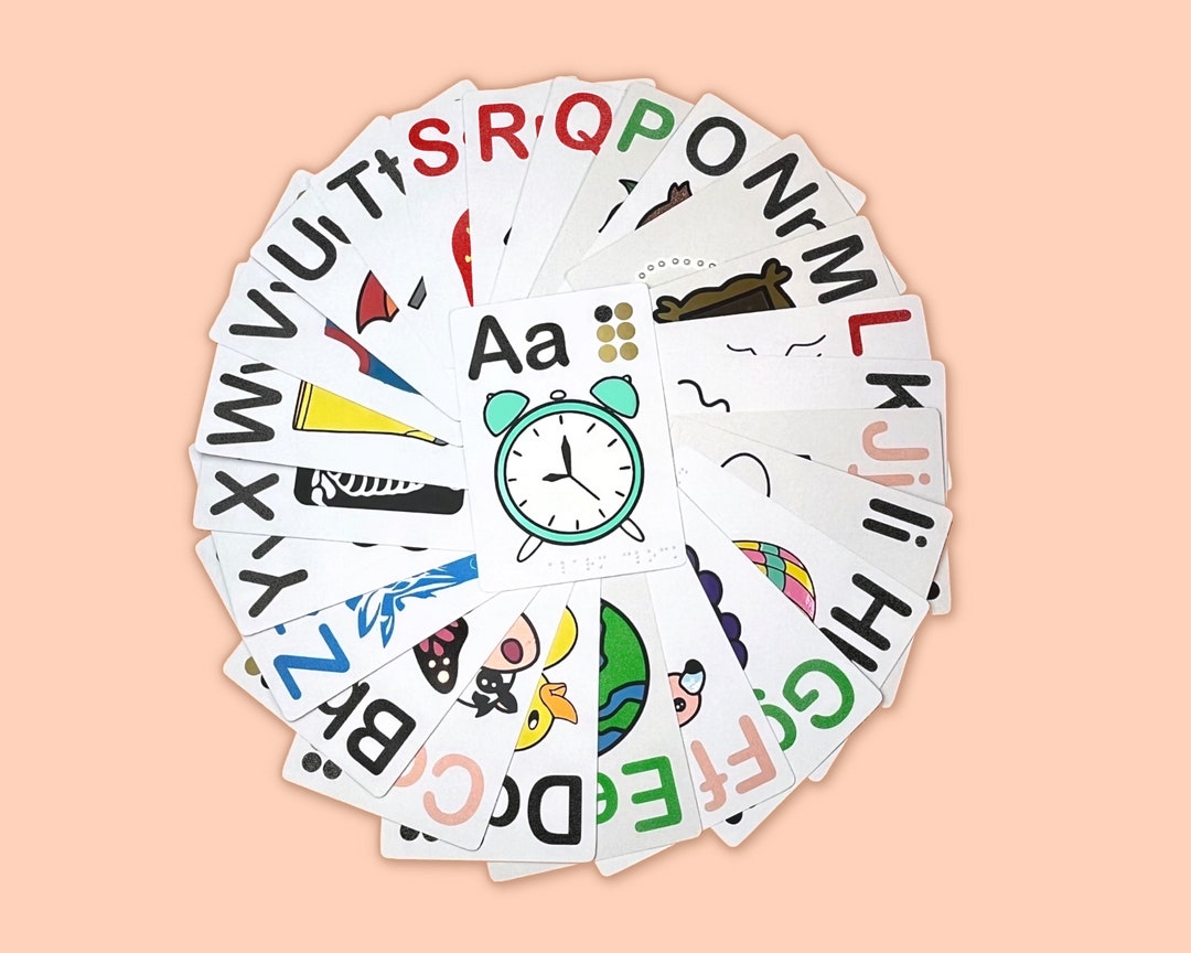 Tarjetas didácticas táctiles con el alfabeto, juegos educativos