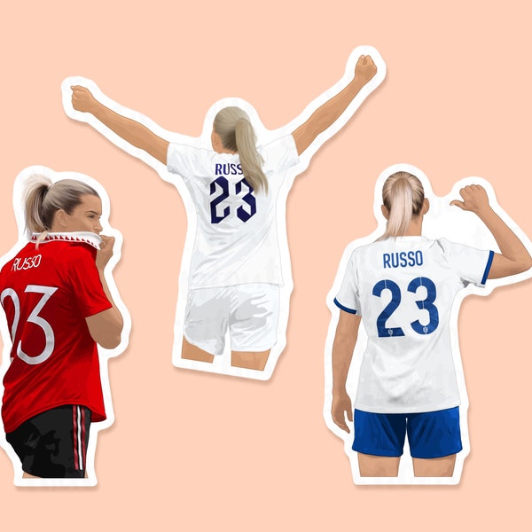 Alessia Russo Vinyl Sticker, England Lionesses Sticker, Lionesses Gifts, Womens Football Stickers, Arsenal Womens Sticker, WSL Stickers