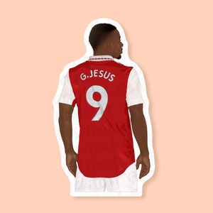 Gabriel Jesus Vinyl Aufkleber, WM 2022, Premiere League Aufkleber, Fußball Aufkleber