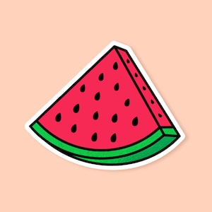 Taktile Wassermelonenscheibe Vinyl-Aufkleber, Obst-Aufkleber, sensorische Aufkleber, taktile Aufkleber, strukturierte Aufkleber, Braille-Geschenke