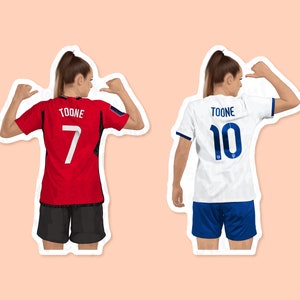 Naklejki winylowe Ella Toone, Naklejki piłkarskie dla kobiet, Naklejki Man United, Naklejki Lionesses, Prezenty piłkarskie dla kobiet, Piłka nożna kobiet w Anglii