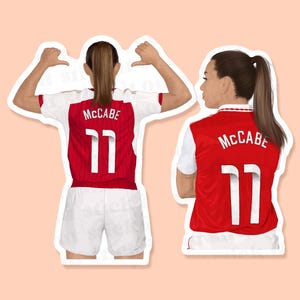 Katie McCabe Vinyl-Aufkleber, Frauen-Fußball-Aufkleber, Argentinien-Aufkleber, Matildas Aufkleber, Frauen-Fußball Geschenk, australischer Fußball