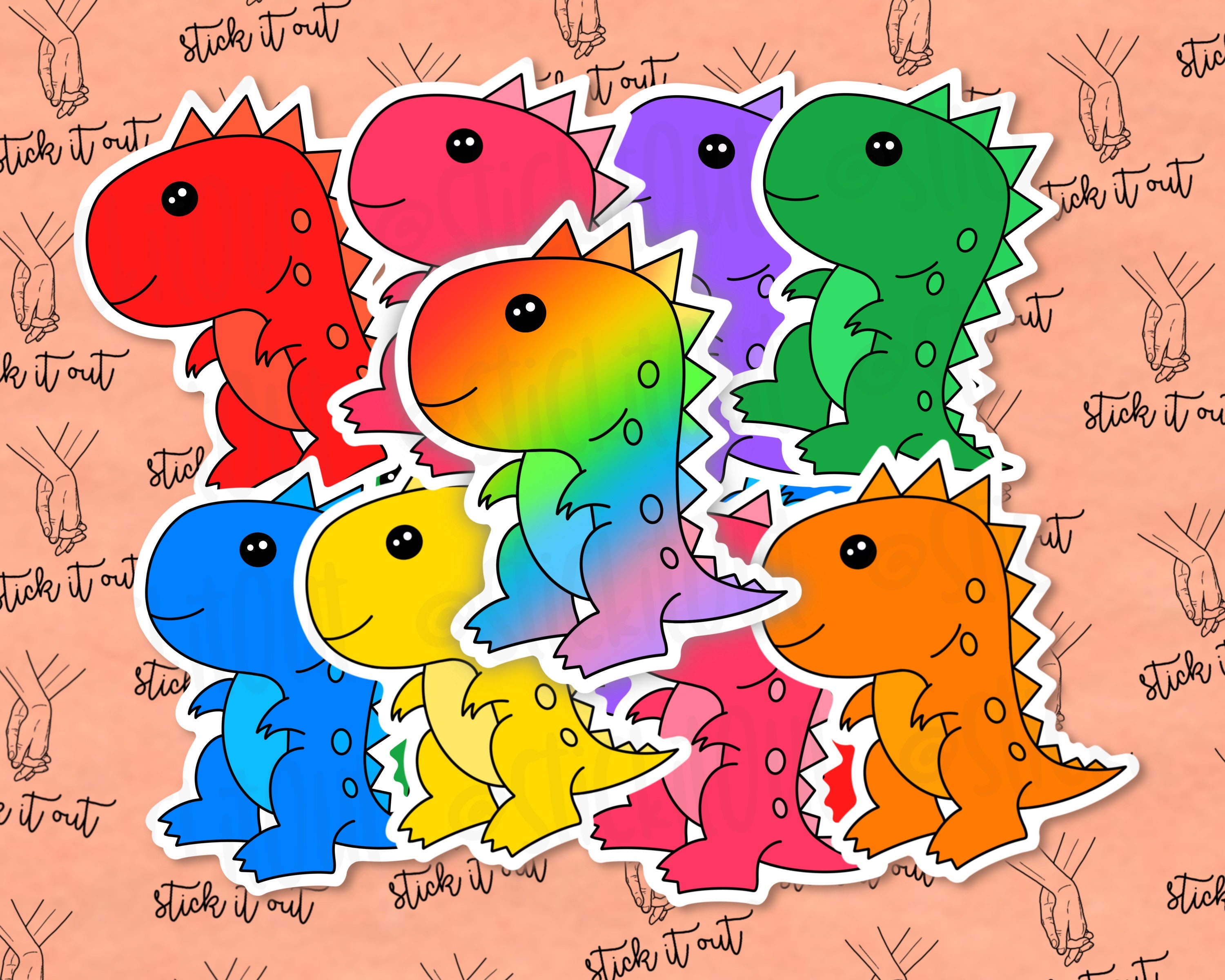 Dinosaur Vinyl Sticker Prehistoric Animals Dinosaur Etsy Singapore