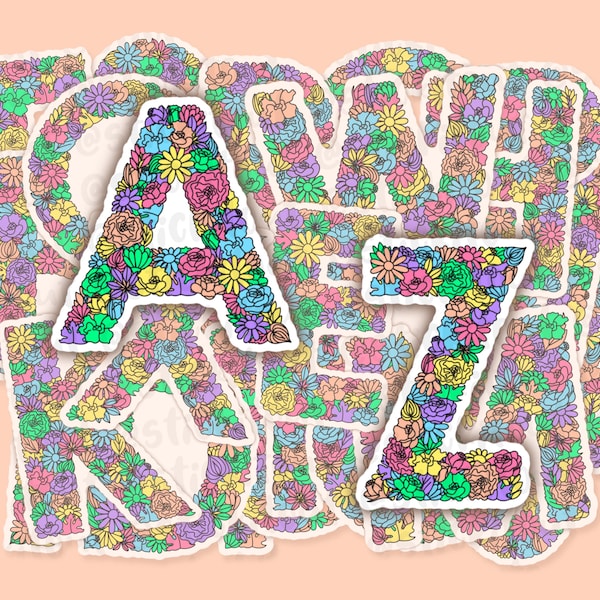 Letter Stickers - Etsy