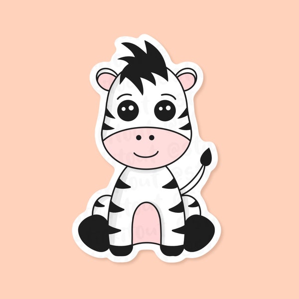 Zebra Vinyl Sticker, Rare Disease, Chronic Illness Stickers, Disability Sticker, Animal Stickers, Zebra Gifts, Safari Animals Sticker