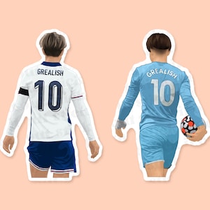 Adesivo de vinil Jack Grealish, adesivo do Manchester City, Liga dos Campeões, adesivos do Manchester City, decalque de carro de futebol, presentes de futebol para namorado