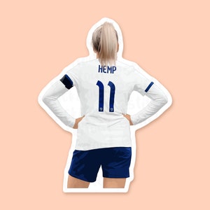 Sticker vinyle Lauren Hemp, Sticker football femme, Sticker lionnes, Sticker femme homme ville, cadeaux lionnes Angleterre, cadeau football femme