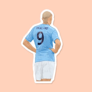 Erling Haaland Vinyl Aufkleber, Fußball Aufkleber, ManMan City Aufkleber, Fußball Laptop Aufkleber, Königsklasse-Spiele, Fußball Geschenke und vieles mehr