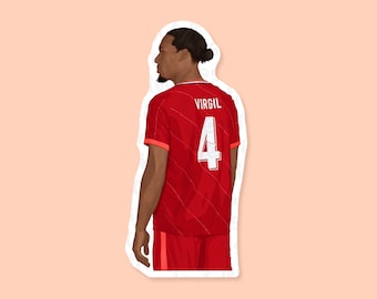 Virgil Van Dijk Vinyl Sticker, Liverpool Stickers, Liverpool FC Gifts, Premier League Stickers, World Cup 2022, Champions League