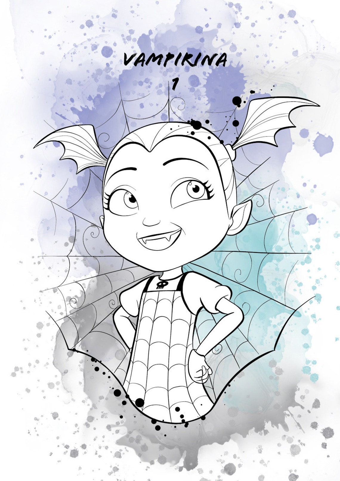 Watercolor Print Set of 3 X Vampirina Nursery Poster Mural - Etsy