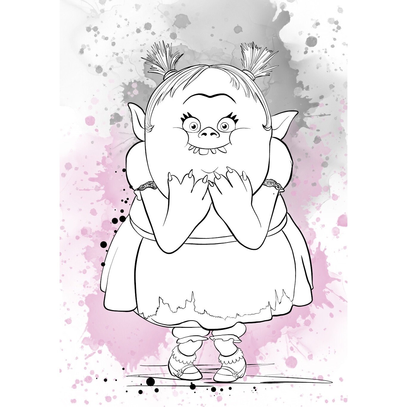 Big Bridget coloring page Trolls