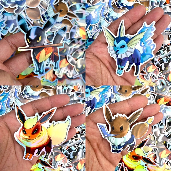 Eeveelution Avatar The Last Airbender Sticker Pack Mini Holographic