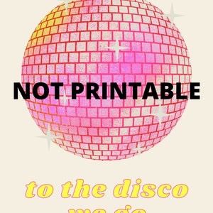 Trendy Disco Groovy Pink Print Downloadable Digital Print File