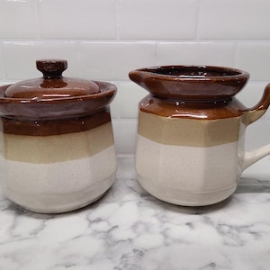 VINTAGE Ceramic Cream & Sugar Set