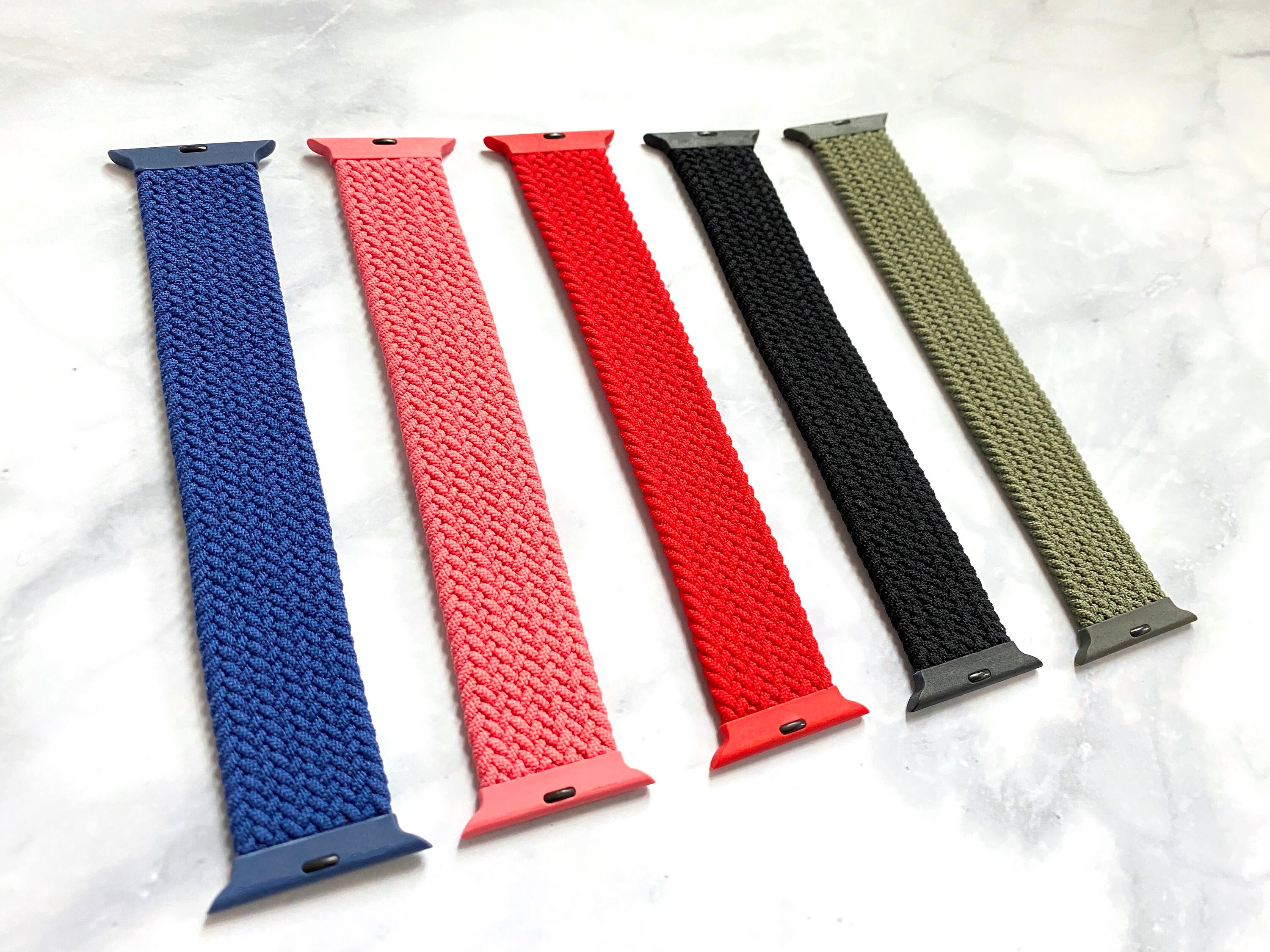 Nylon Braided Solo Loop Strap Watch Band for Apple Watch Etsy