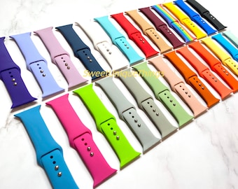 Apple Watch Band Series 9/8/7/6/5/4/3/2/1 38/40/41 mm 42/44/45/49 mm 38 mm 40 mm 41 mm 42 mm 44 mm 45 mm 49 mm Silicona Deporte Resistente al sudor Impermeable