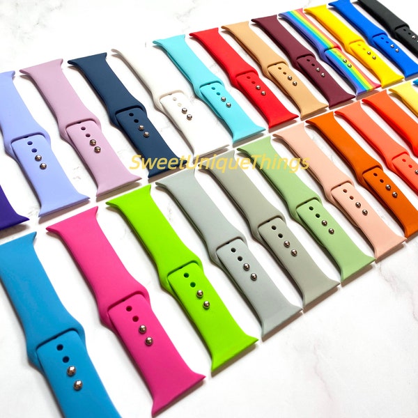 Apple Watch Band Series 9/8/7/6/5/4/3/2/1 38/40/41mm 42/44/45/49mm 38mm 40mm 41mm 42mm 44mm 45mm 49mm Silicone Sport Sweatproof Waterproof