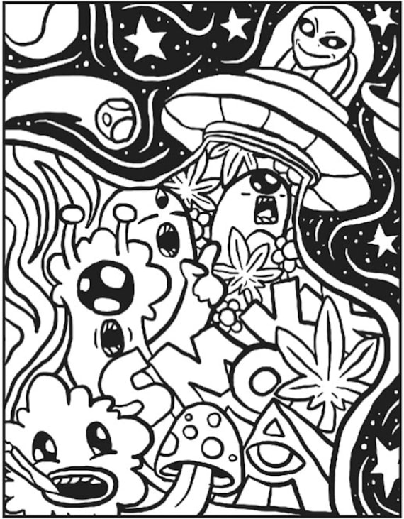 Cartoon Stoner Coloring Book: Funny Trippy Coloring Pages for Adults,  Mindful Stoner Designs for Stress Relief & Relaxation, High Coloring Books  for A - Literatura obcojęzyczna - Ceny i opinie 