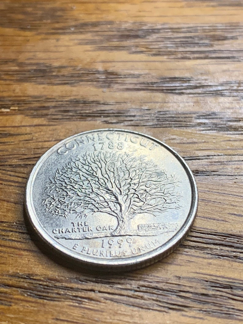 Connecticut The Charter Oak 1999 State Quarter Etsy