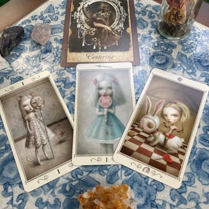 Past Present Future Tarot Reading avec PDF téléchargeable, 4 cartes dont une carte Oracle