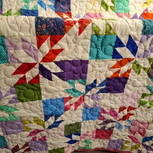 Handmade Hunters Star  Patchwork Quilt