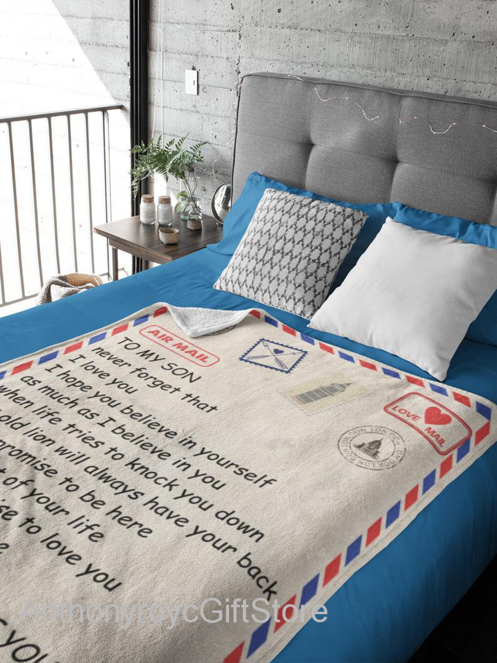 To my Son blanket Blanket for Son from Dad To My Son Etsy