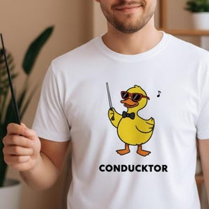 Conducktor Duck PNG: Duck svg Funny Orchestra Conductor (Digital File)