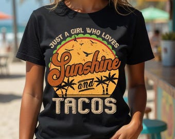 Sunshine and Tacos SVG: Funny Mexican Food Design (Digital Download)