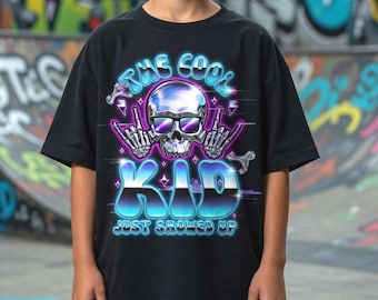Kid Skull SVG, Punk Jugend Kleinkind Design (digitaler Download)