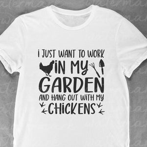 Hangout With My Chickens SVG PNG: Garden Lover Digital Files