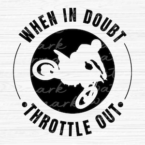 Dirt Bike Motocross SVG: Biker Riding Motorcycle Design (Digital Download)