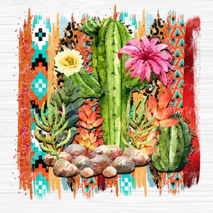 Cactus Sublimation Design: Desert Graphics PNG (Digital Download)